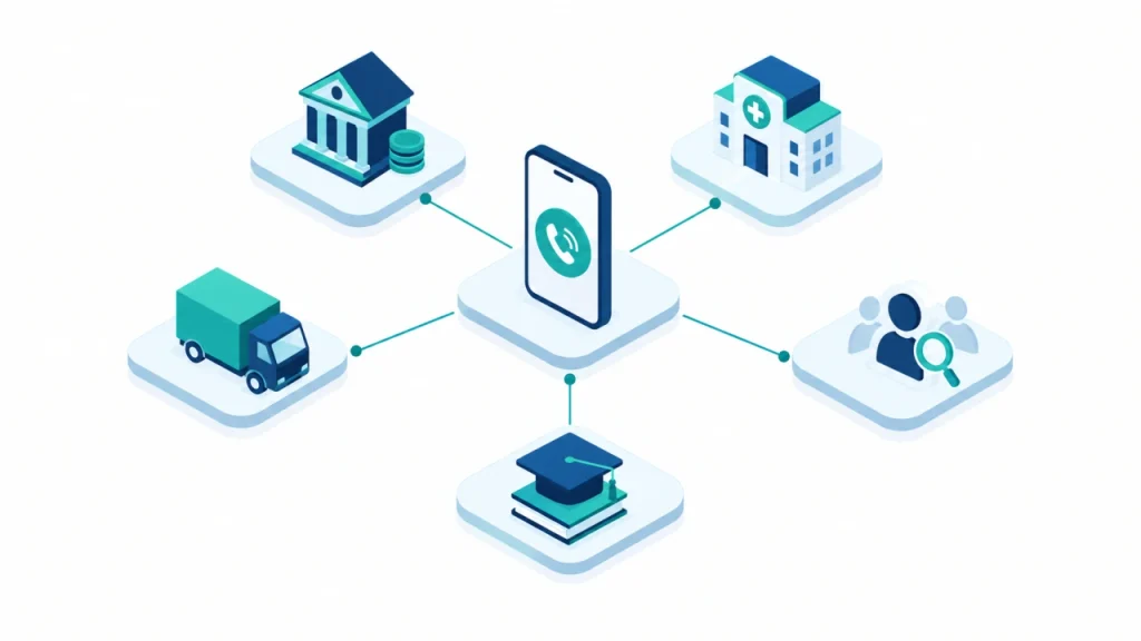 Voice AI agent connecting phone calls across multiple industries