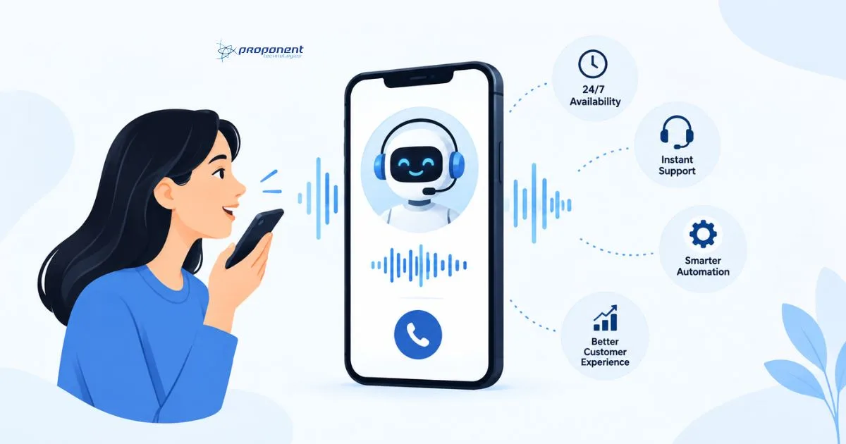 Voice AI agent handling phone calls on a smartphone